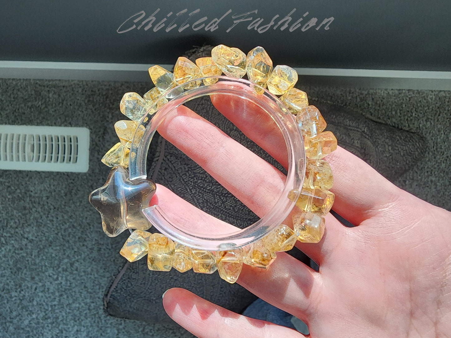 [Bracelet] Amethyst or Citrine Chip Bracelet