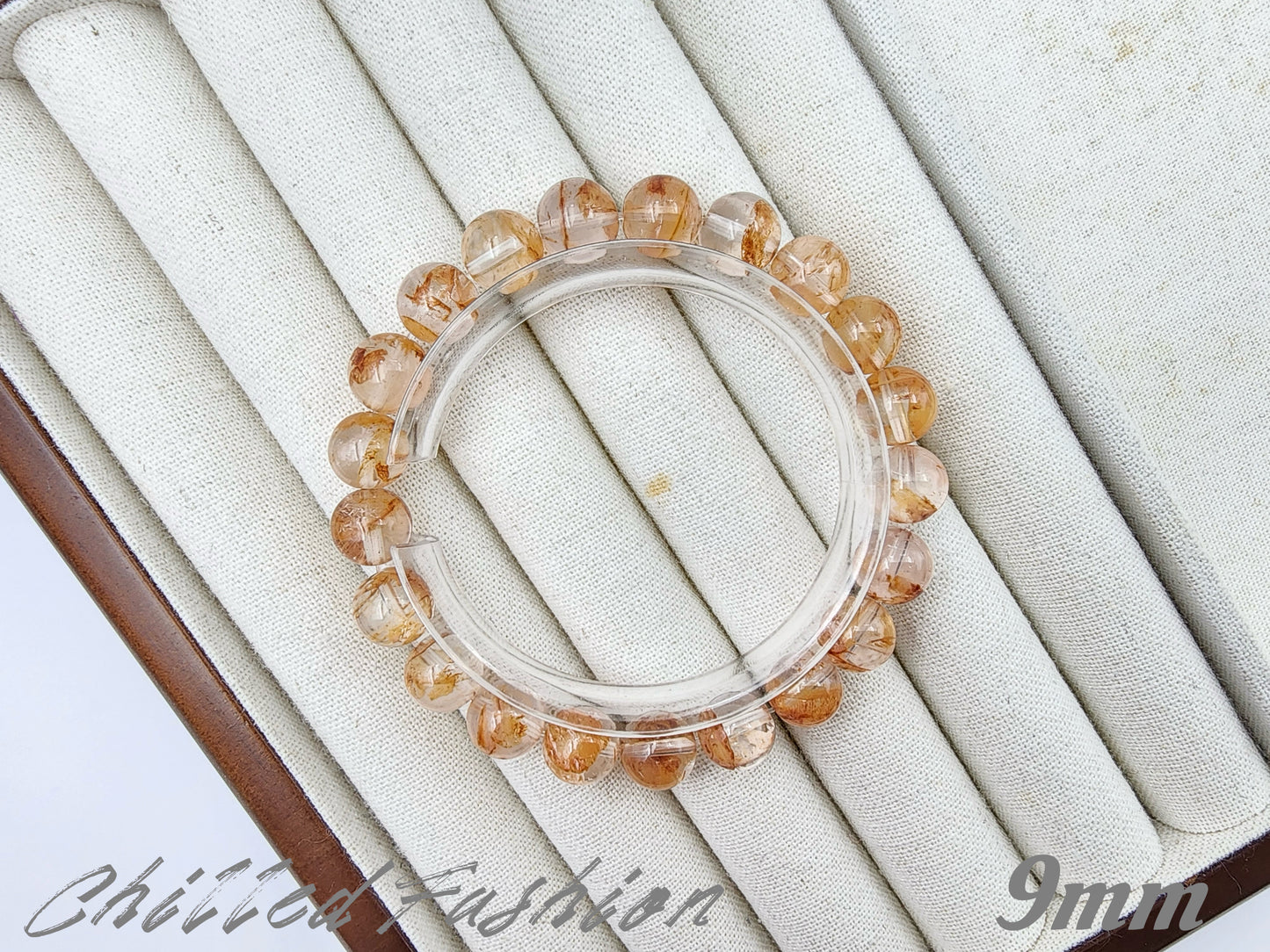 [Bracelet] Natural Orange Phantom Quartz Bracelet