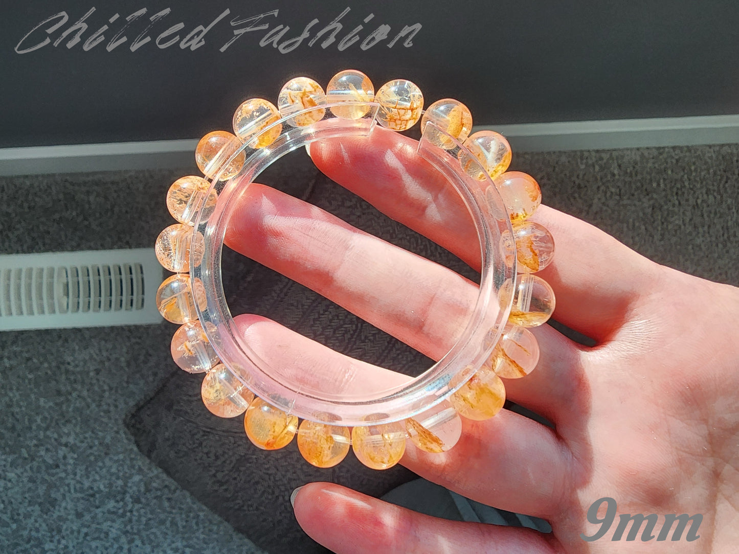 [Bracelet] Natural Orange Phantom Quartz Bracelet
