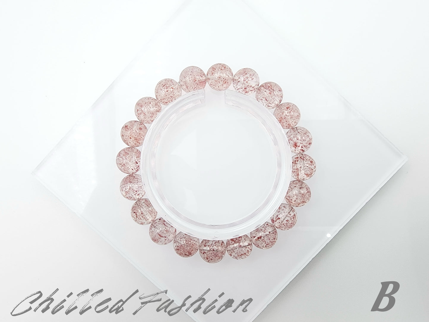 [Bracelet] 9mm Natural Strawberry Quartz Bracelet