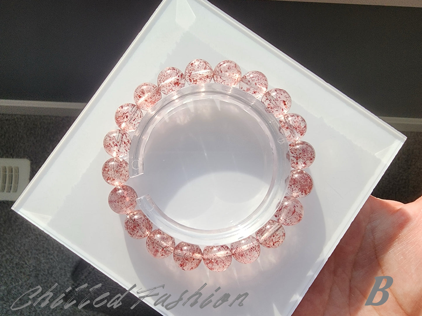 [Bracelet] 9mm Natural Strawberry Quartz Bracelet