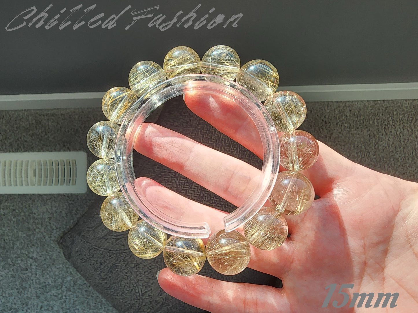[Bracelet] Golden Rutilated Quartz Bracelet