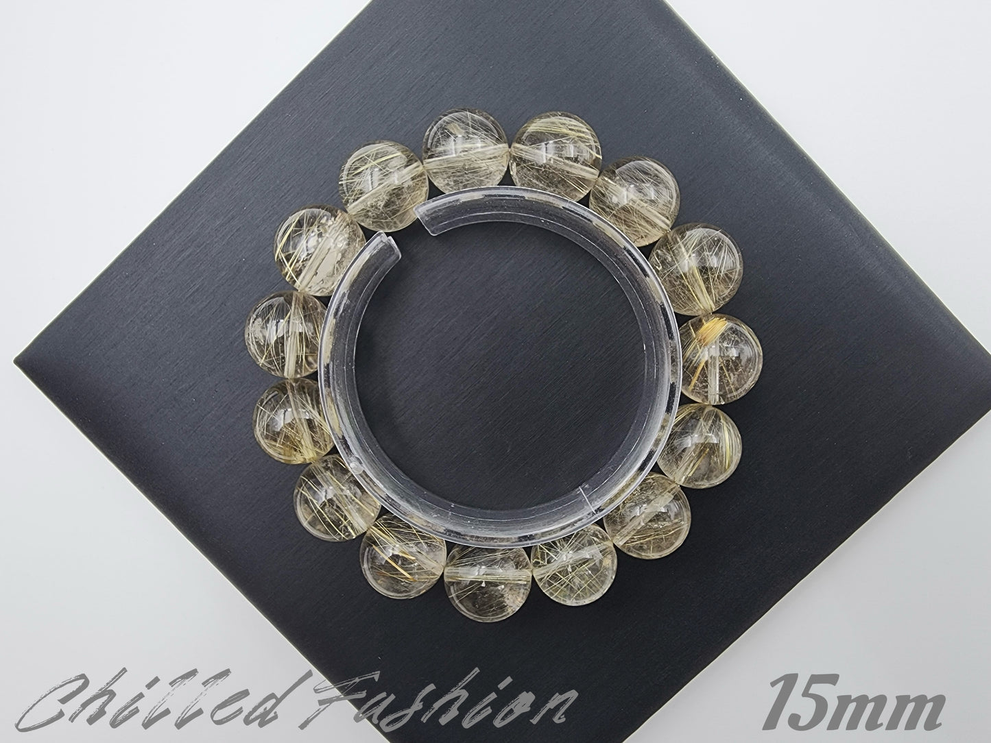 [Bracelet] Golden Rutilated Quartz Bracelet