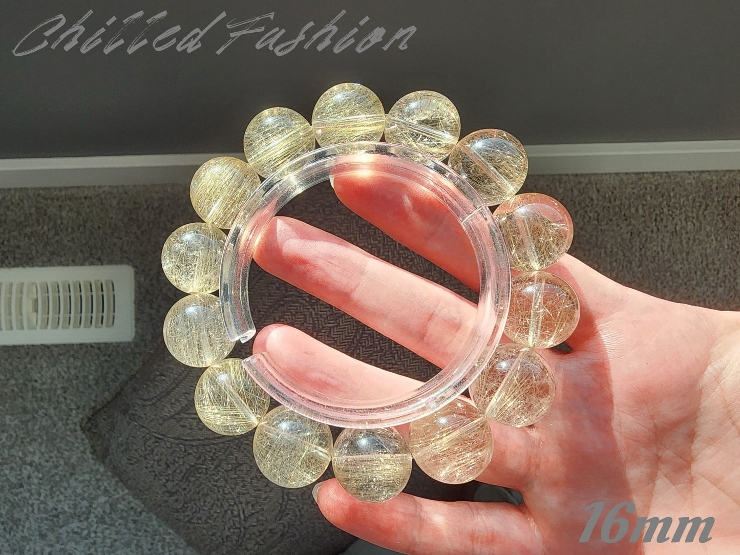 [Bracelet] Golden Rutilated Quartz Bracelet