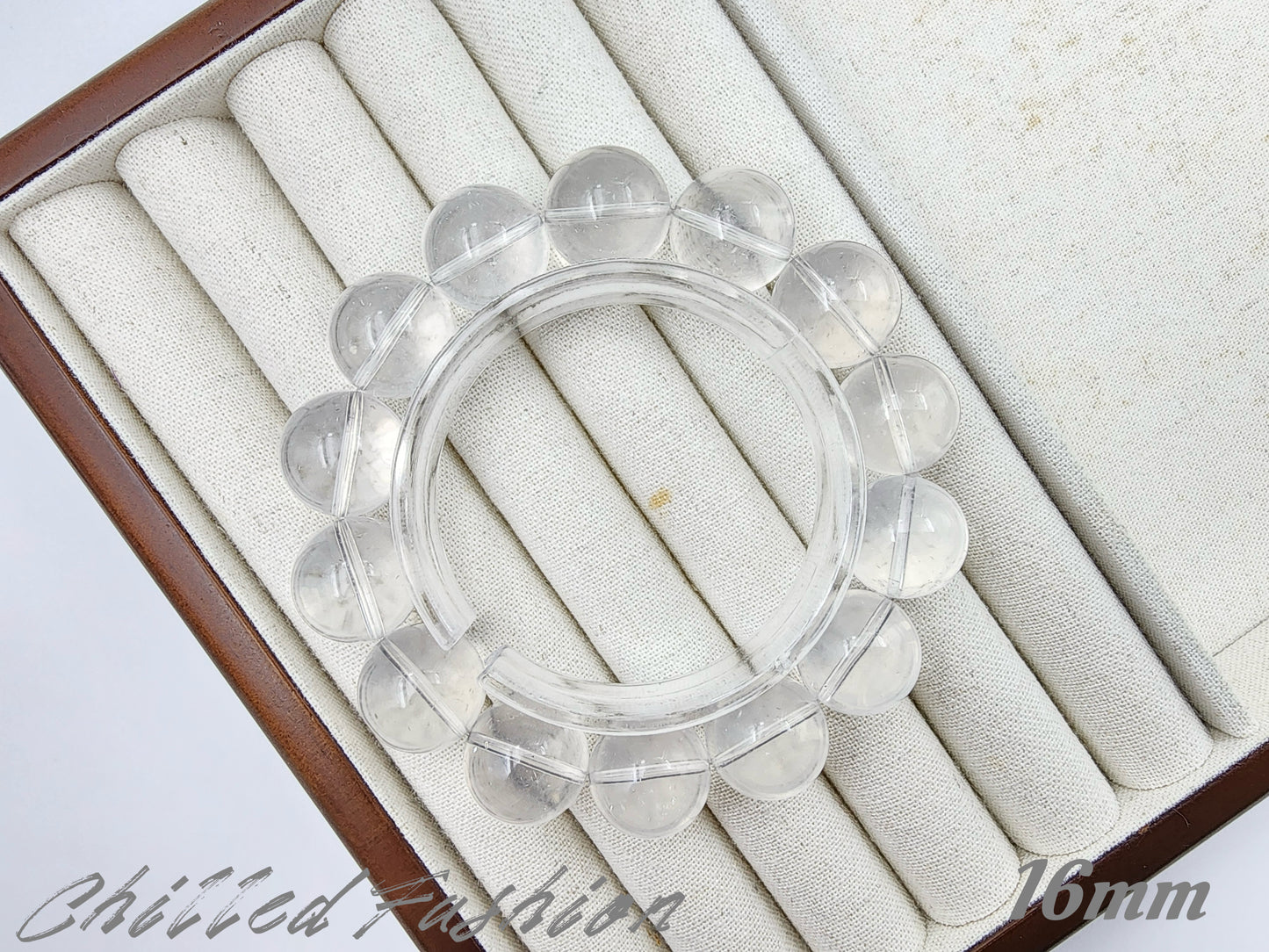 [Bracelet] Clear Quartz with White Inclusions Bracelet