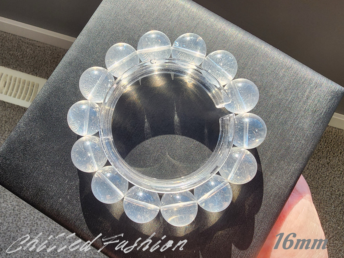 [Bracelet] Clear Quartz with White Inclusions Bracelet
