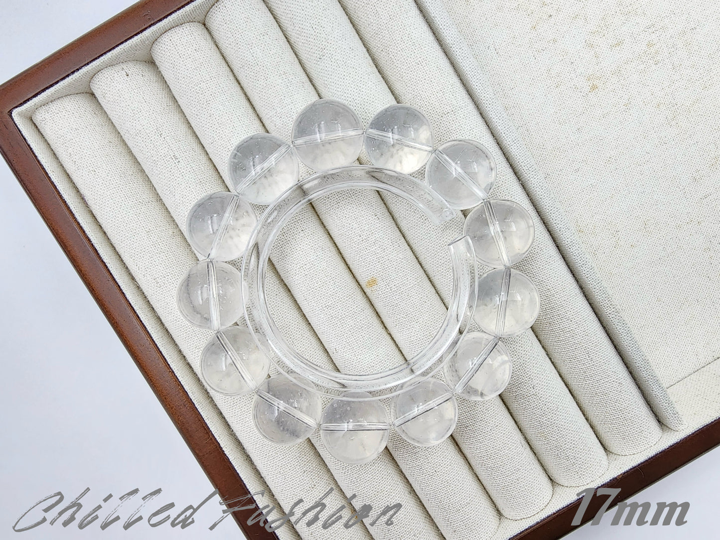[Bracelet] Clear Quartz with White Inclusions Bracelet