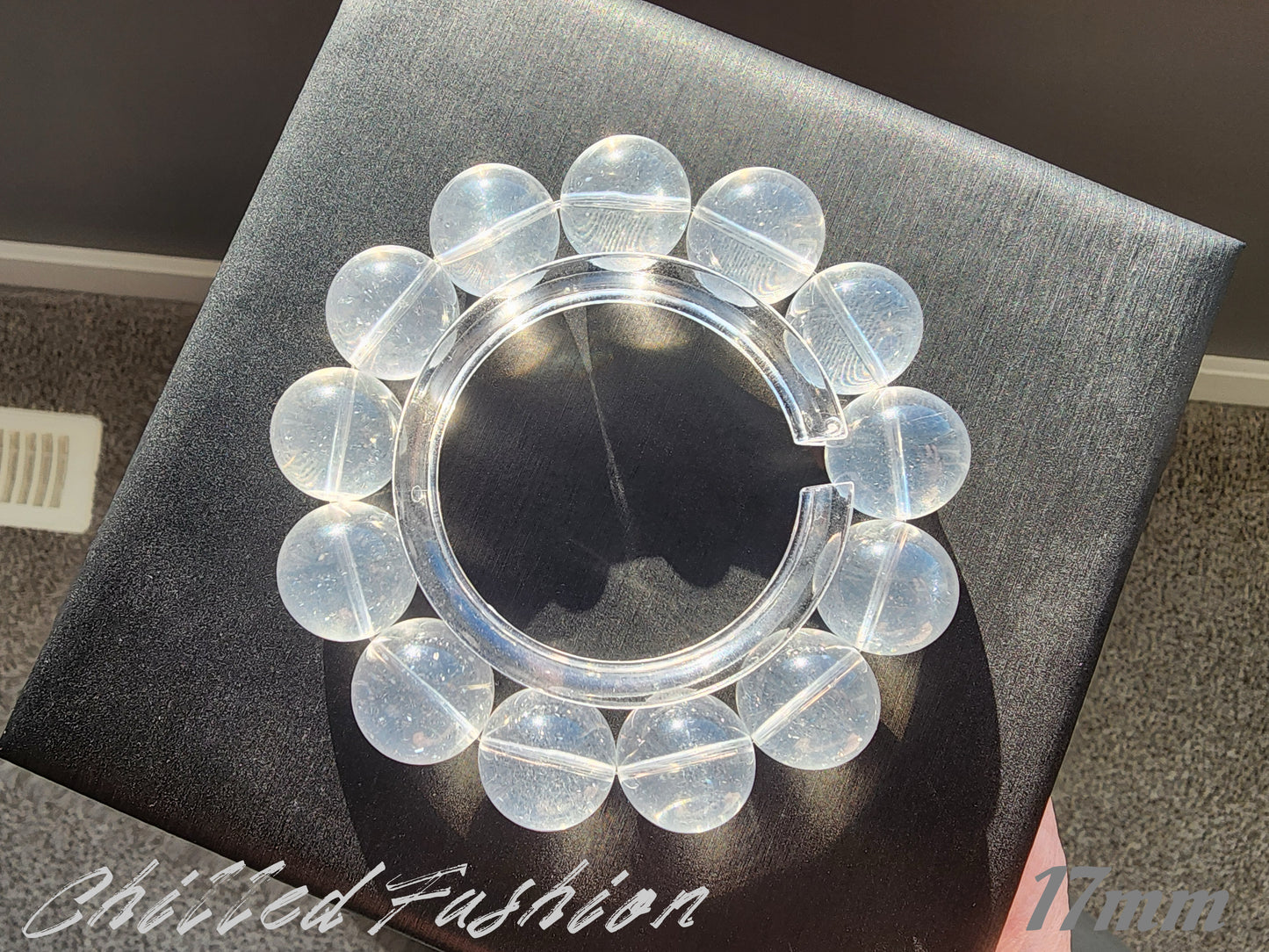 [Bracelet] Clear Quartz with White Inclusions Bracelet