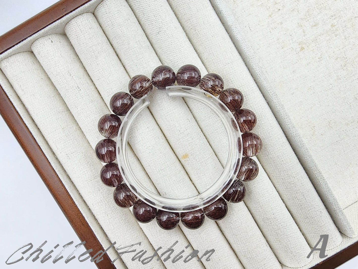[Bracelet] 11mm Dusty Rose Rutilated Quartz Bracelet