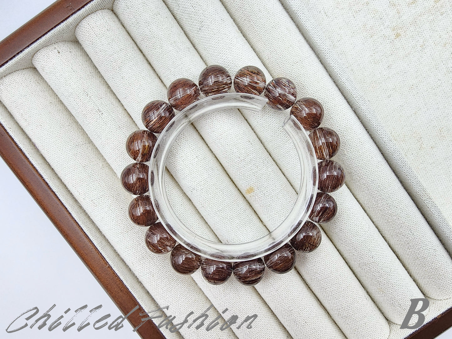 [Bracelet] 11mm Dusty Rose Rutilated Quartz Bracelet