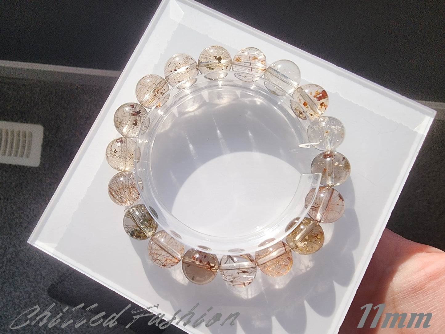 [Bracelet] Rutilated Phantom Quartz Bracelet