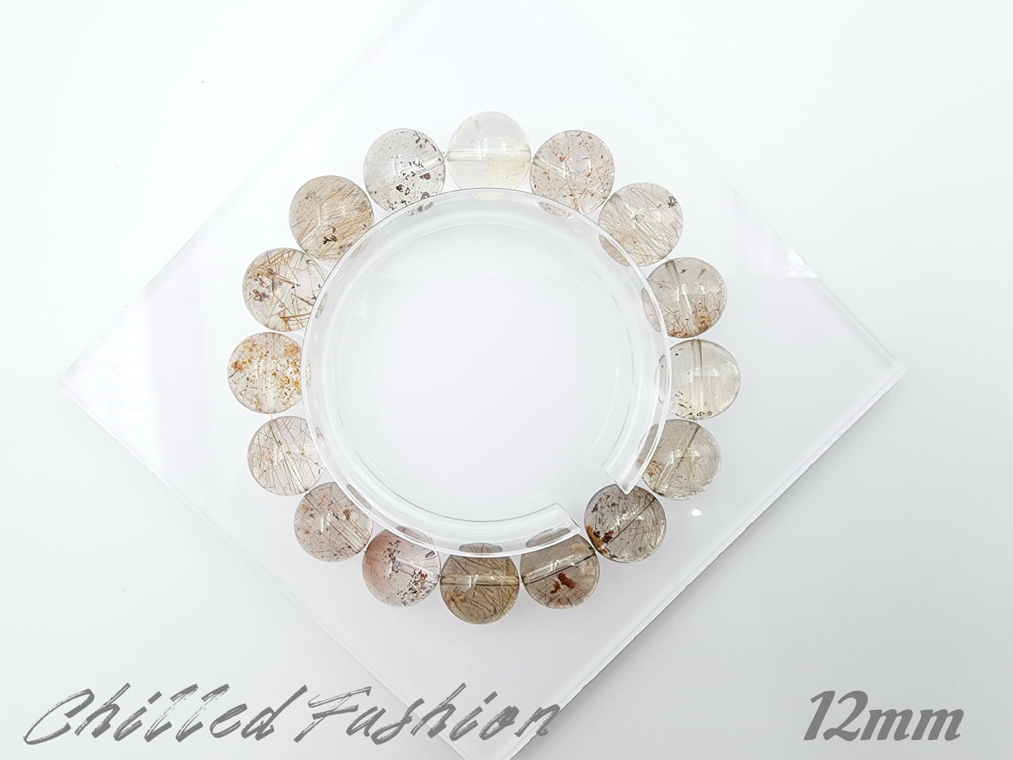 [Bracelet] Rutilated Phantom Quartz Bracelet