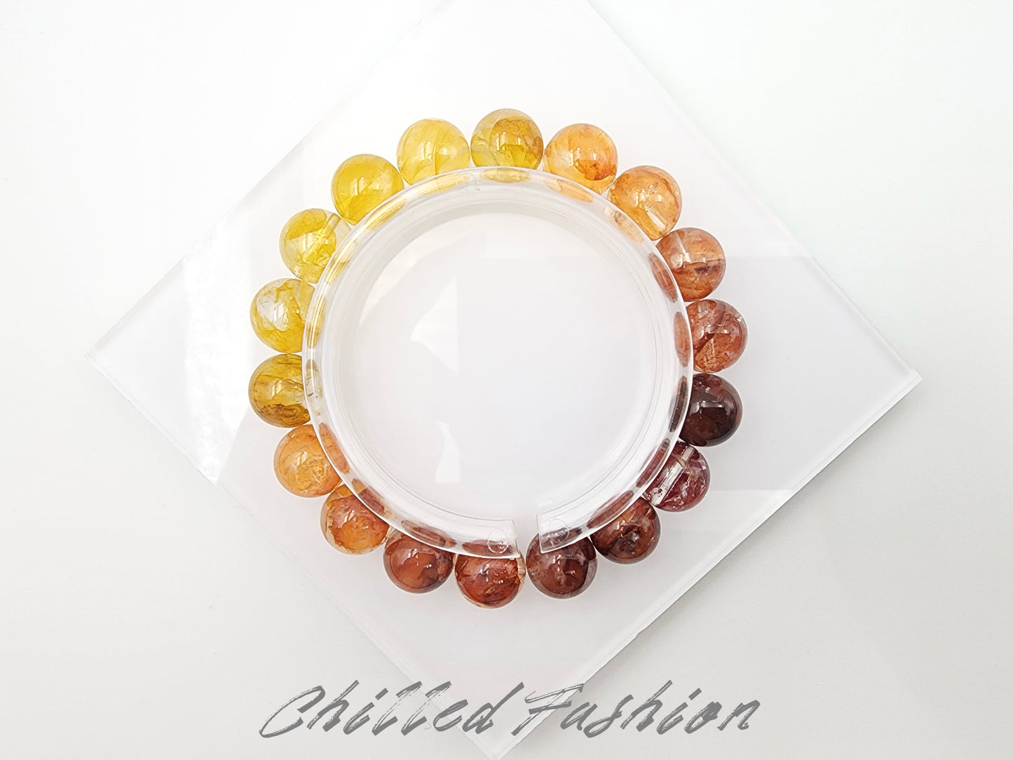 [Bracelet] 11mm Gradient Hematoid Quartz Bracelet