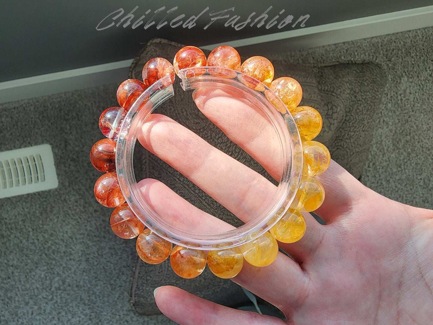 [Bracelet] 11mm Gradient Hematoid Quartz Bracelet