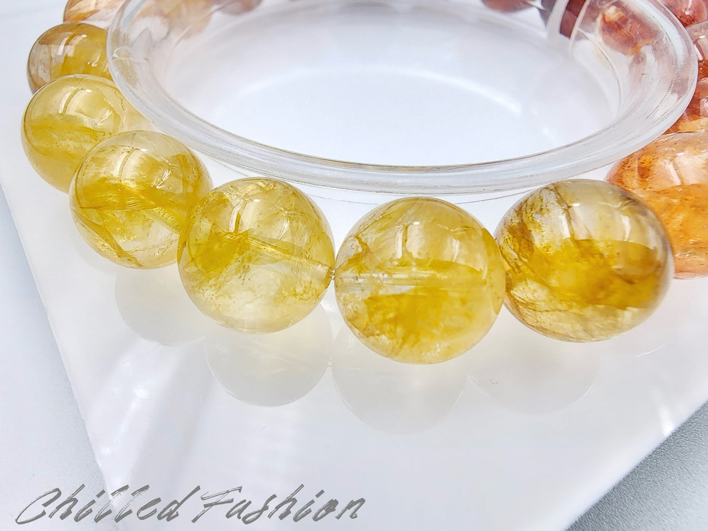[Bracelet] 11mm Gradient Hematoid Quartz Bracelet