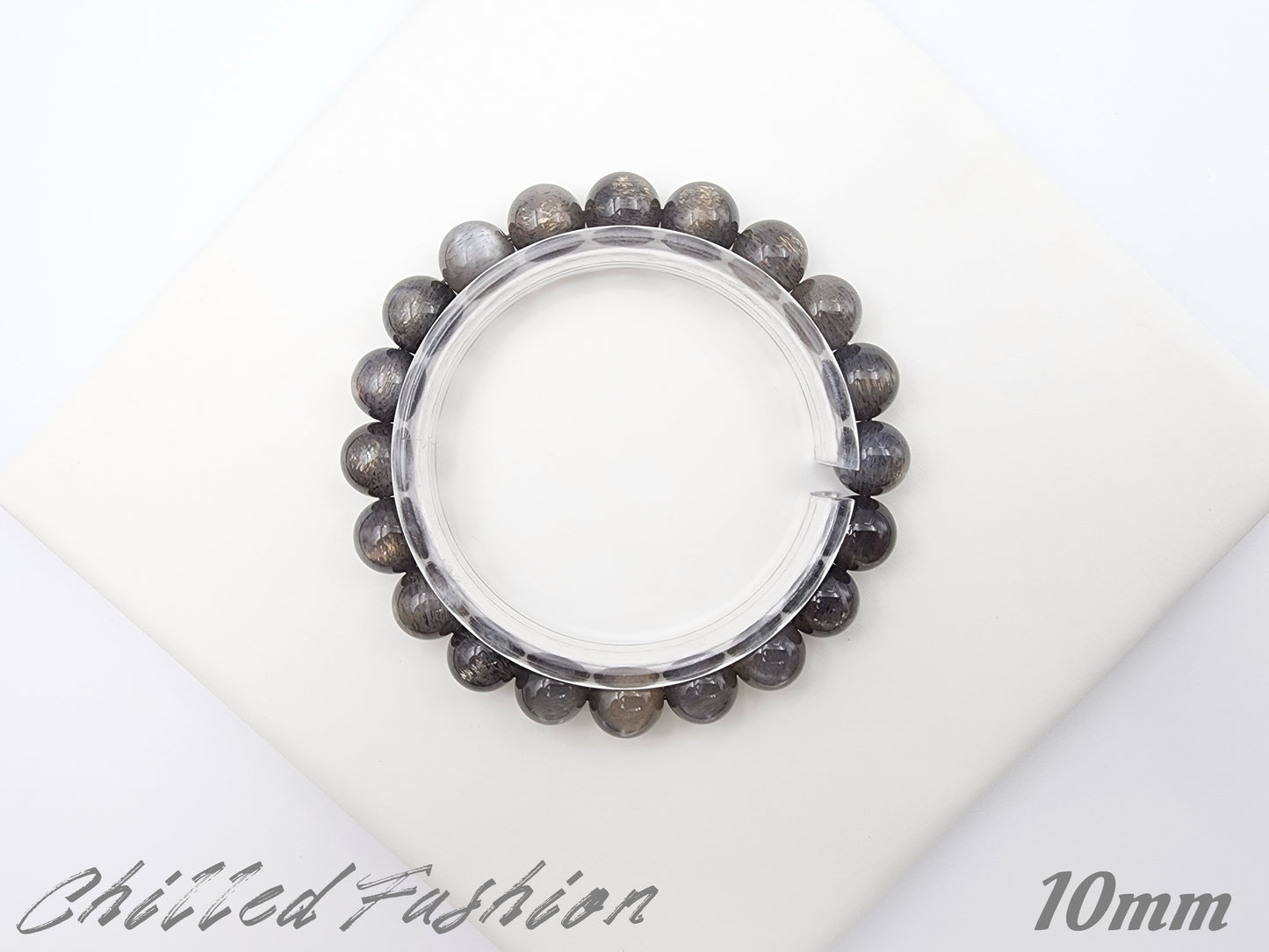 [Bracelet] Sri Lankan Black Gold Skeletal Sunstone Bracelet