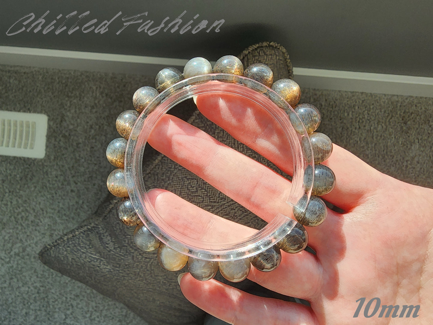 [Bracelet] Sri Lankan Black Gold Skeletal Sunstone Bracelet