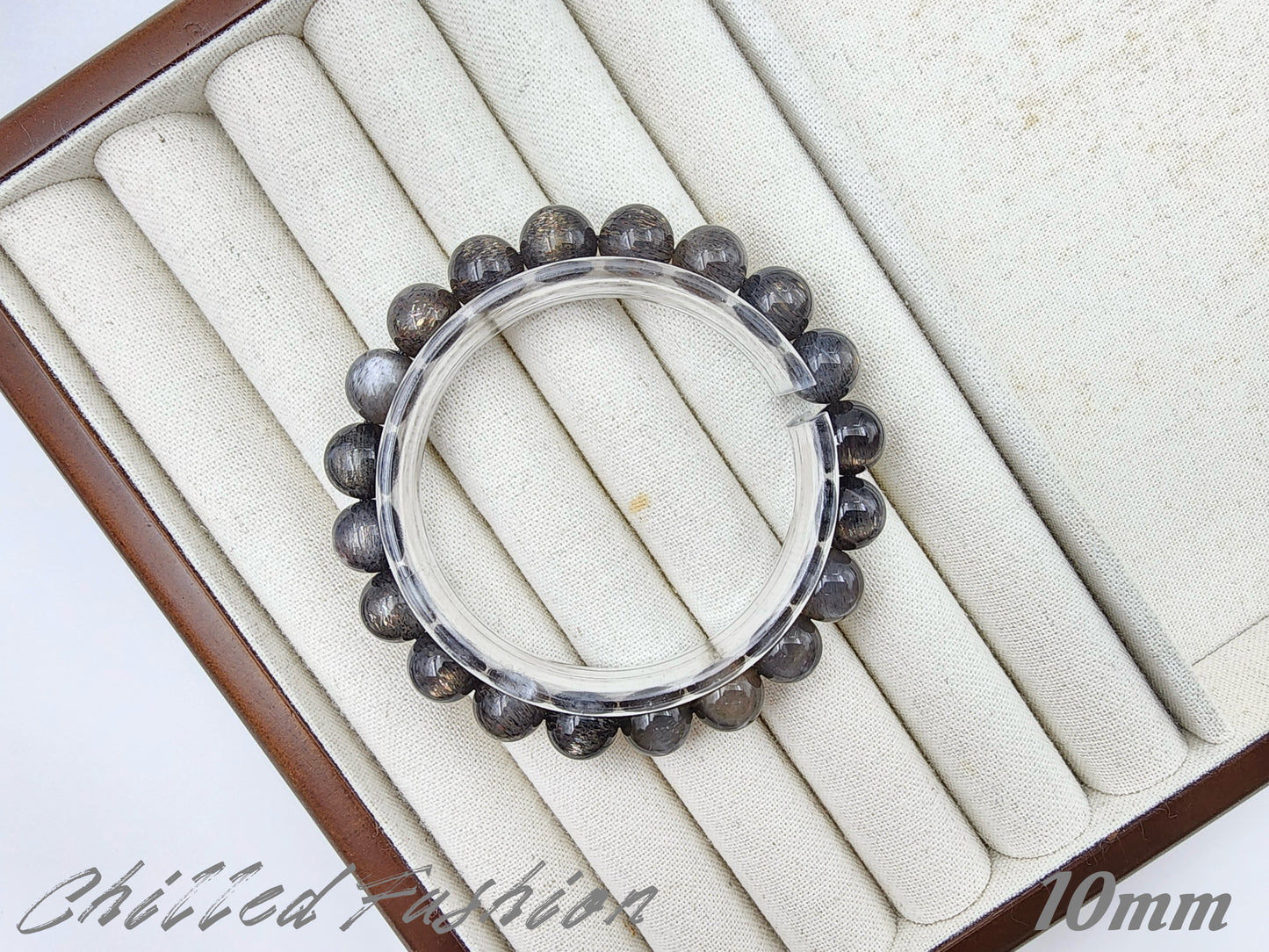 [Bracelet] Sri Lankan Black Gold Skeletal Sunstone Bracelet