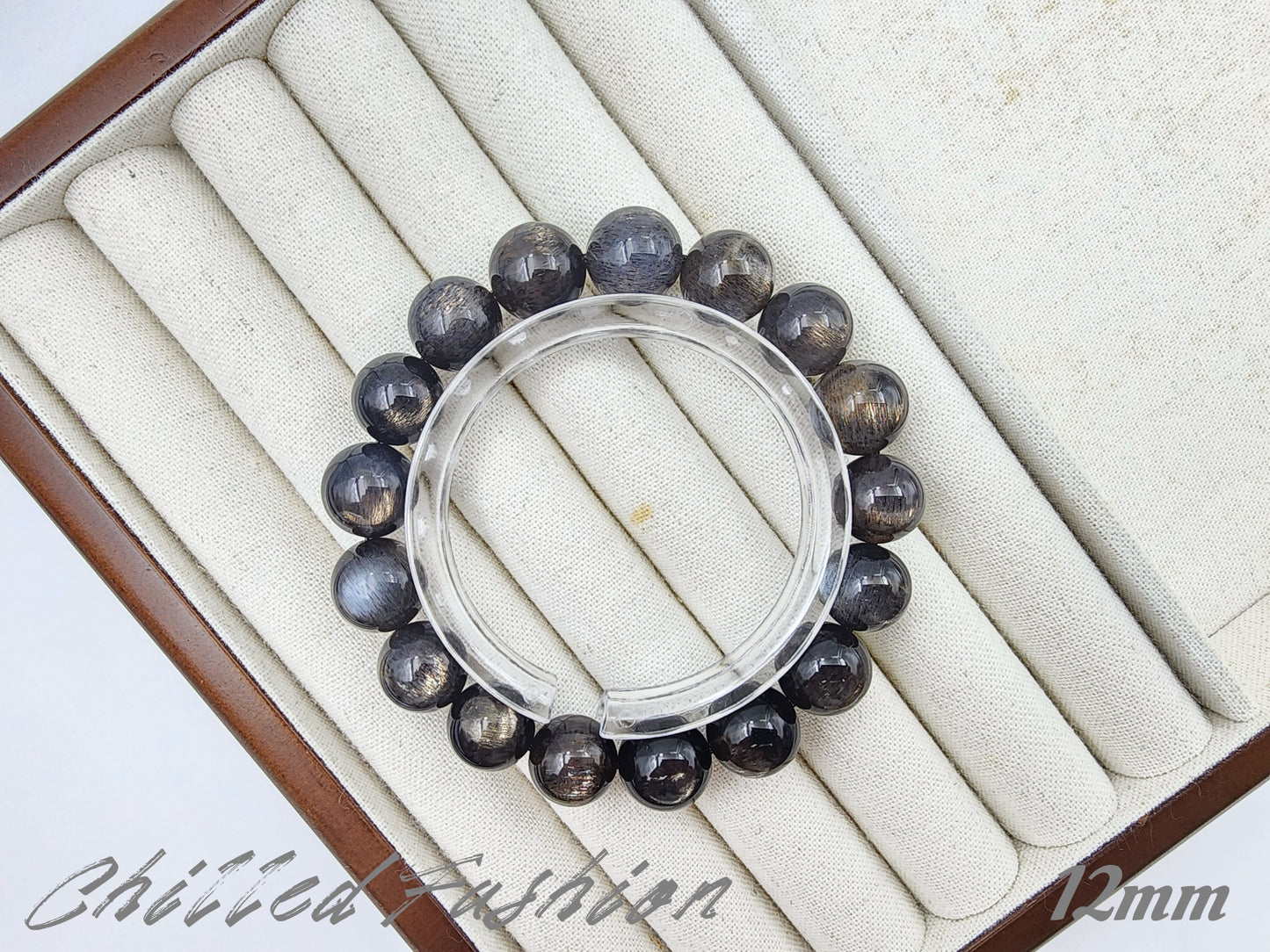 [Bracelet] Sri Lankan Black Gold Skeletal Sunstone Bracelet