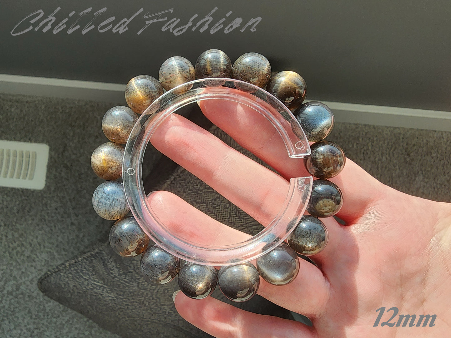 [Bracelet] Sri Lankan Black Gold Skeletal Sunstone Bracelet