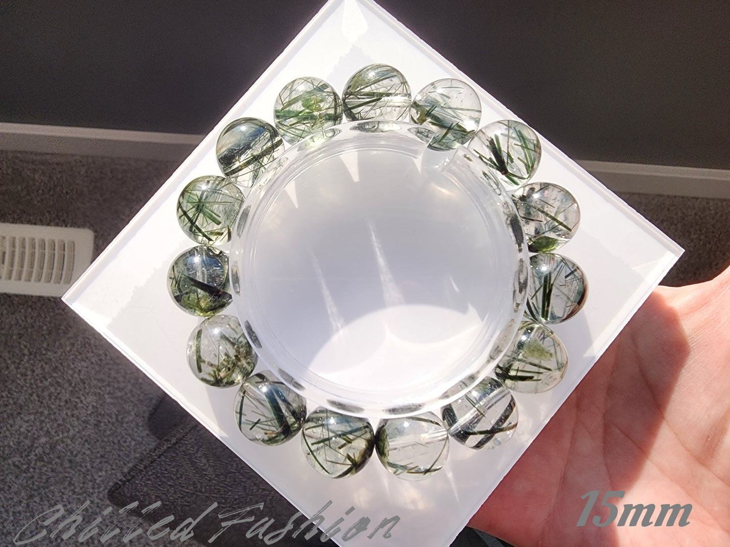 [Bracelet] Brazilian Green Rutilated Quartz Bracelet
