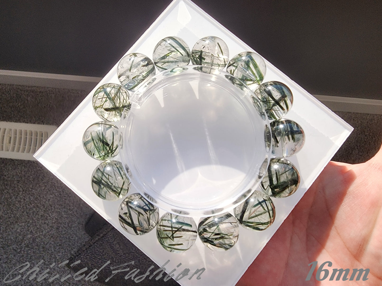 [Bracelet] Brazilian Green Rutilated Quartz Bracelet