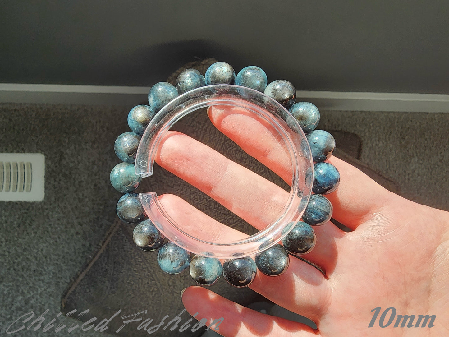 [Bracelet] Black-Blue Flash Aquamarine Bracelet