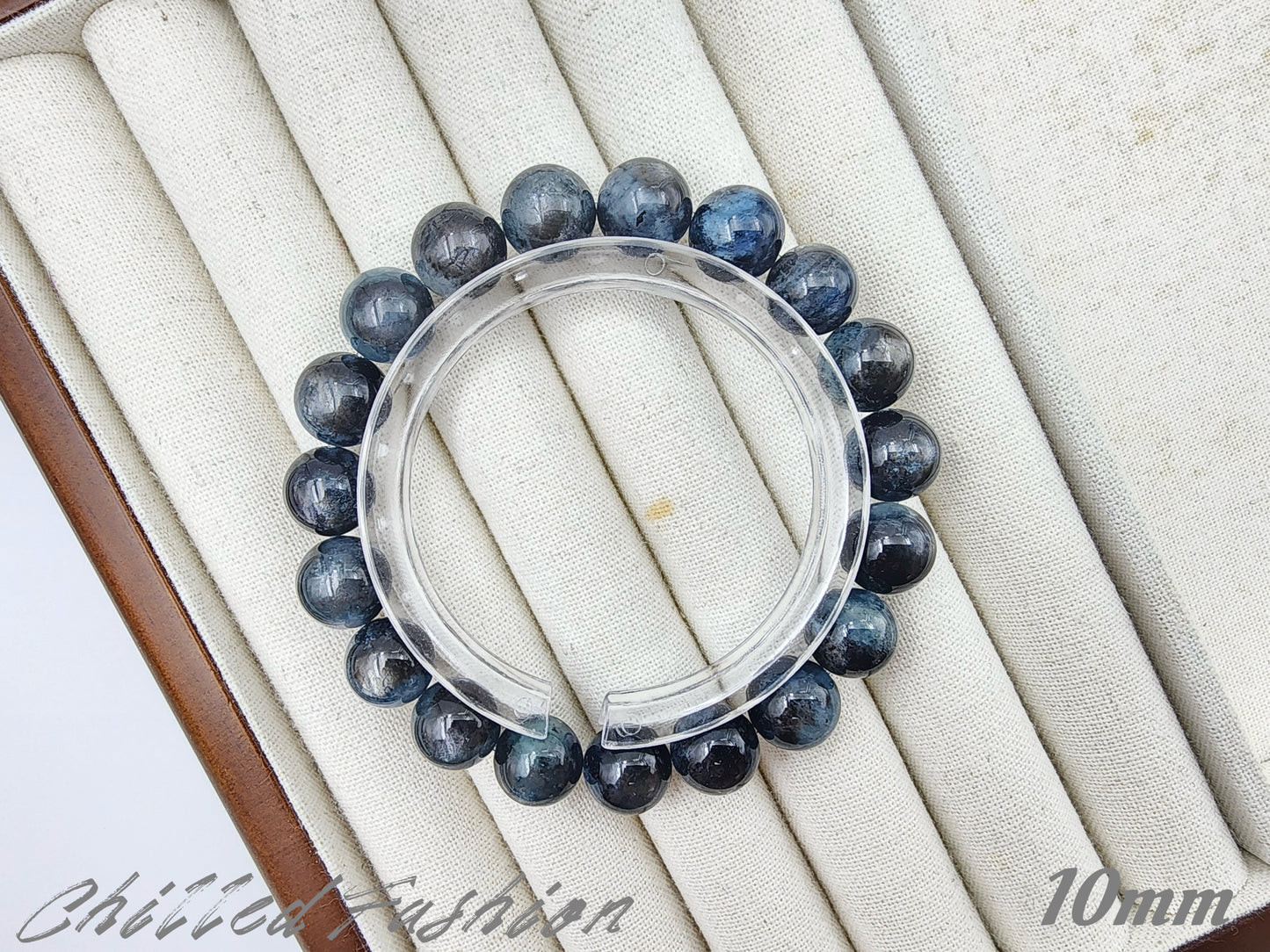 [Bracelet] Black-Blue Flash Aquamarine Bracelet