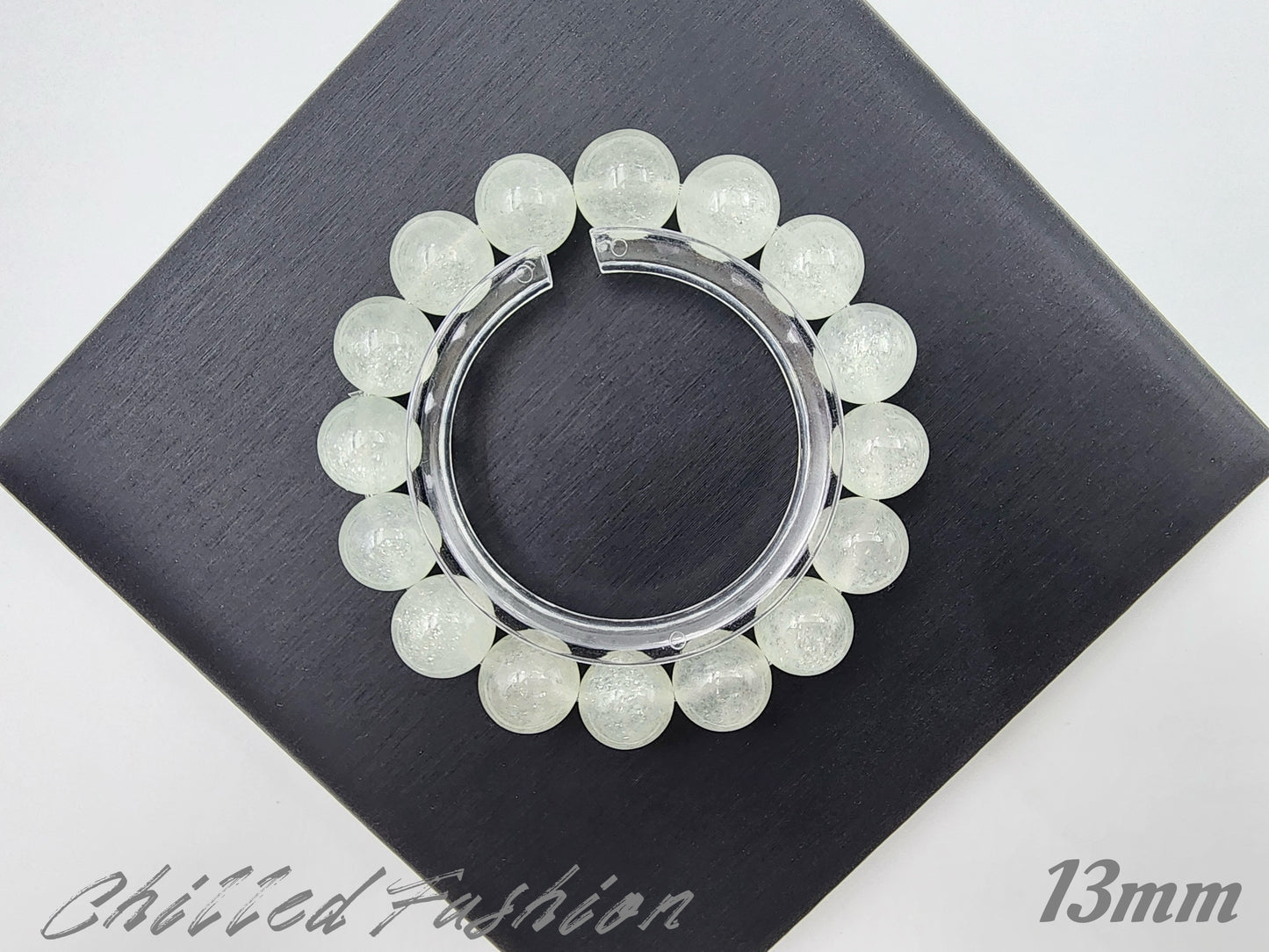 [Bracelet] Sparkly White Strawberry Quartz Bracelet