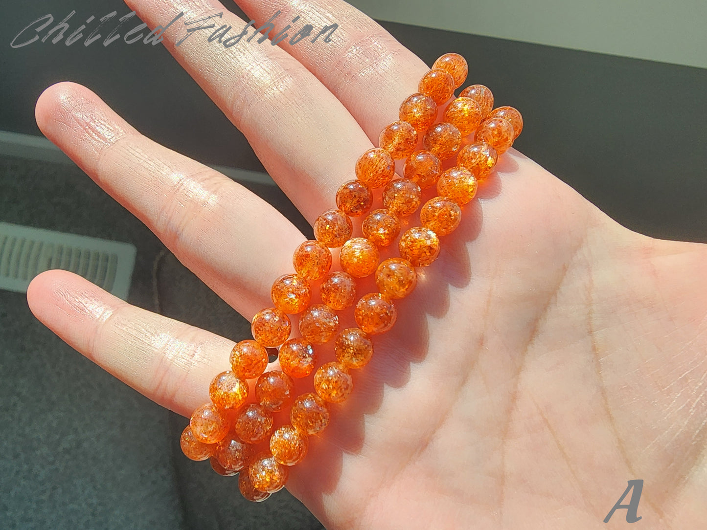 [Bracelet] 6mm Triple Wrap Golden Sunstone Bracelet