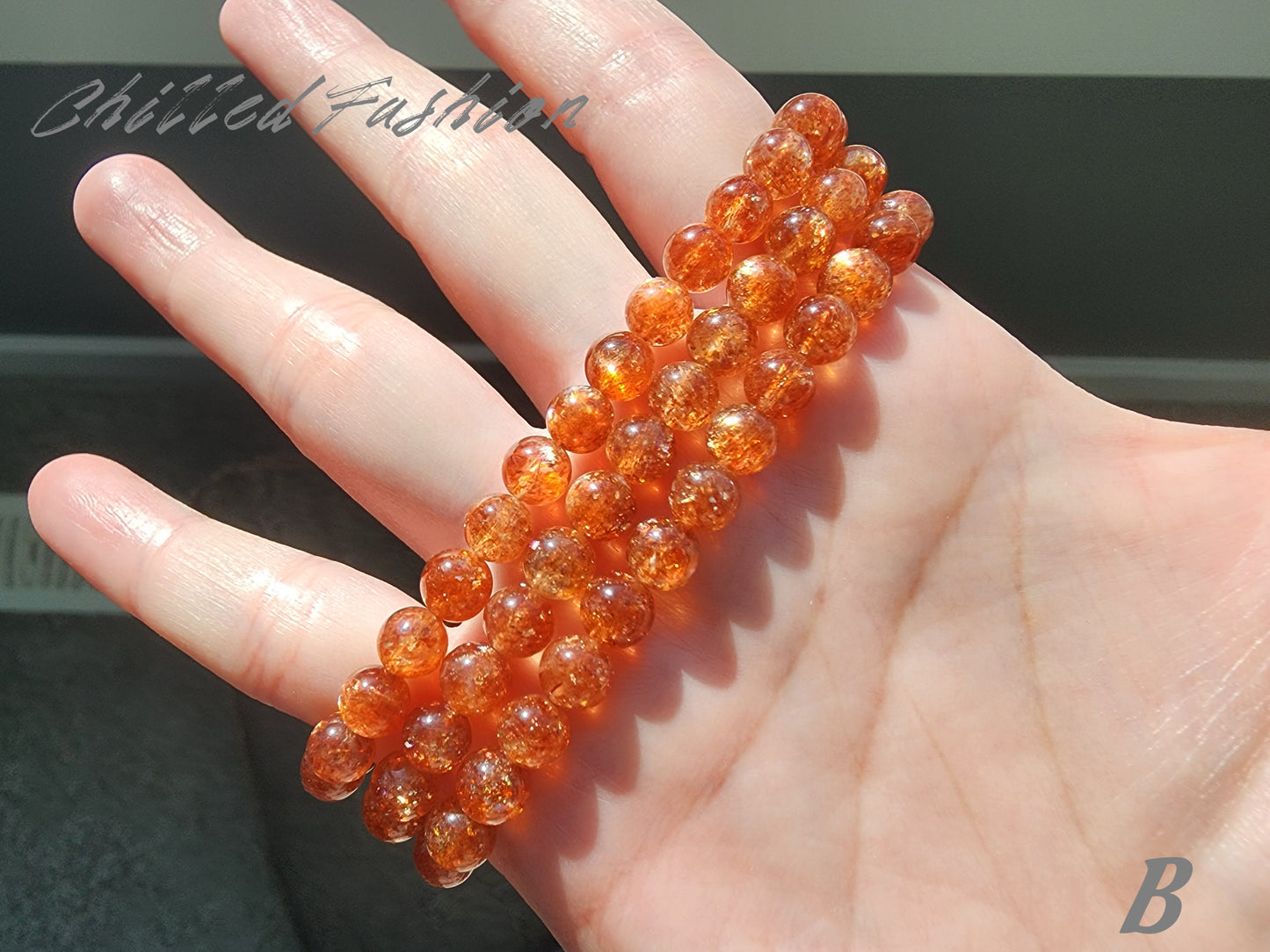 [Bracelet] 6mm Triple Wrap Golden Sunstone Bracelet