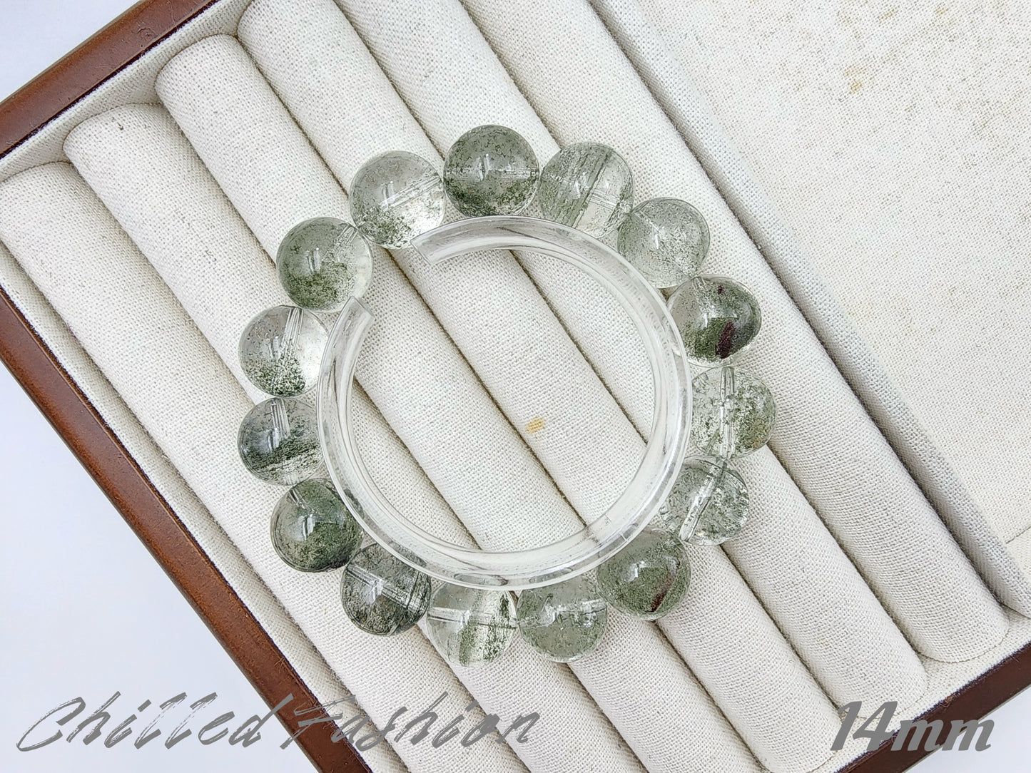 [Bracelet] Natural Starry Green Phantom Quartz Bracelet