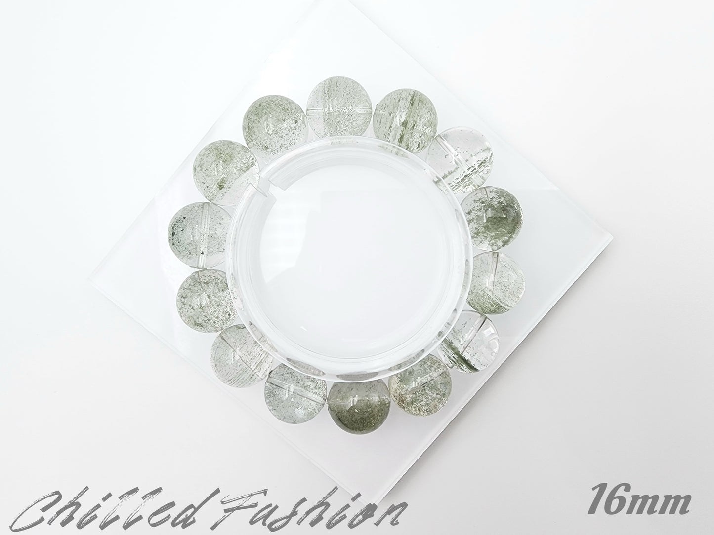 [Bracelet] Natural Starry Green Phantom Quartz Bracelet