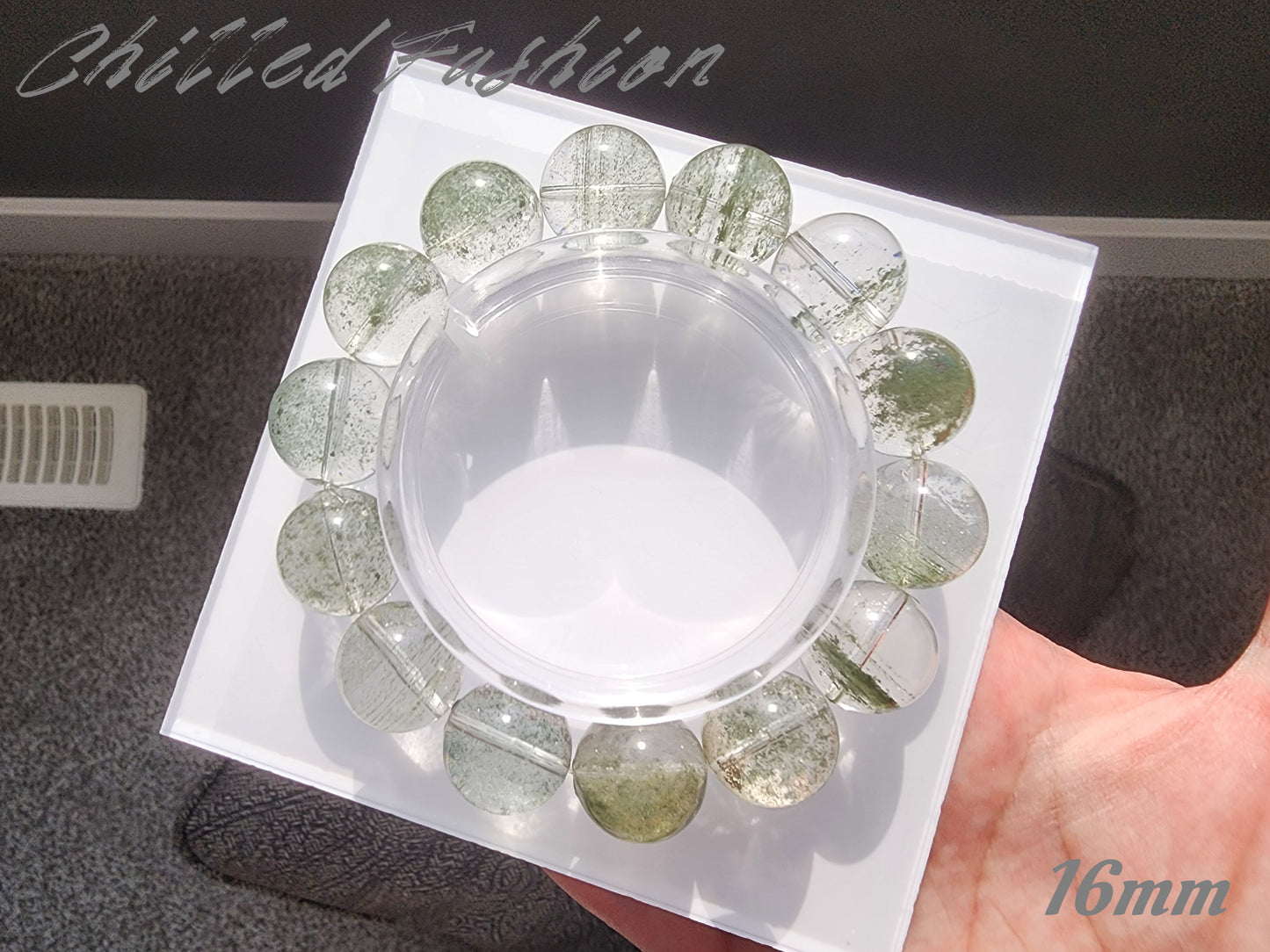 [Bracelet] Natural Starry Green Phantom Quartz Bracelet