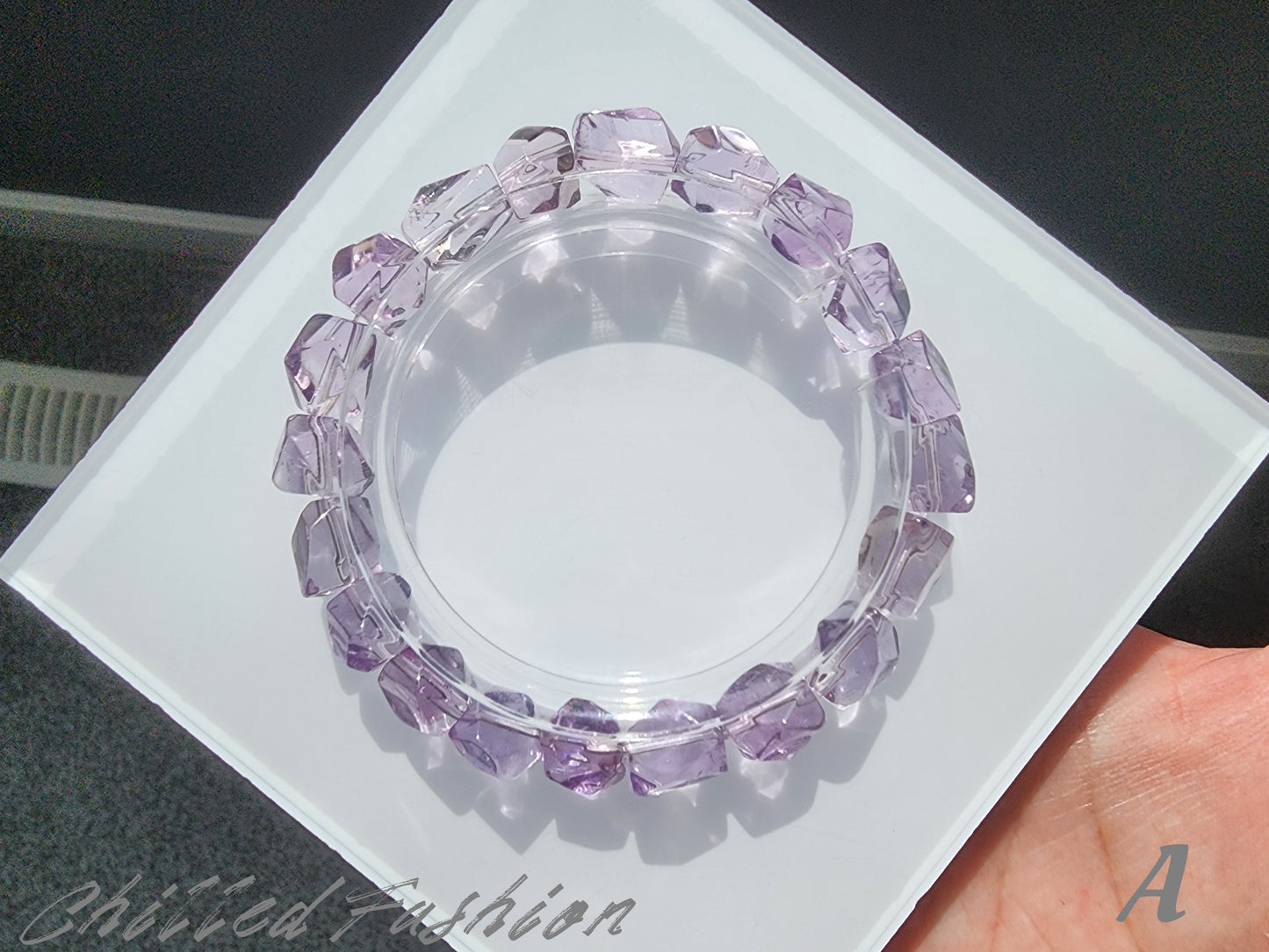 [Bracelet] Faceted Amethyst Bracelet