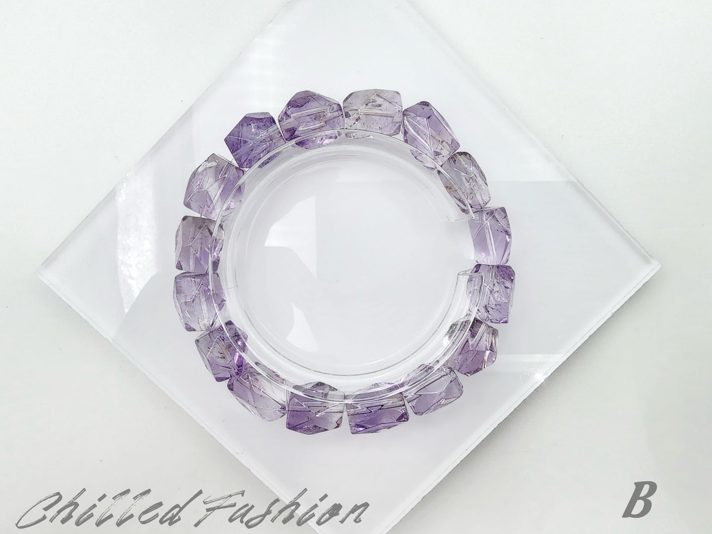 [Bracelet] Faceted Amethyst Bracelet