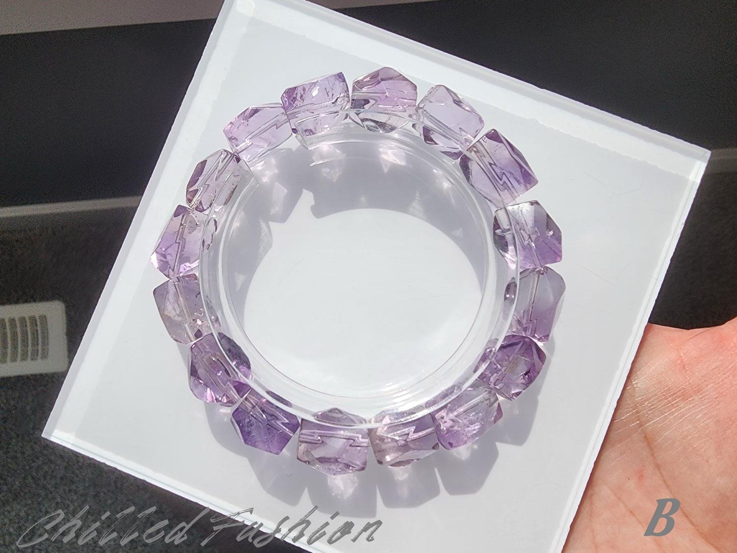 [Bracelet] Faceted Amethyst Bracelet