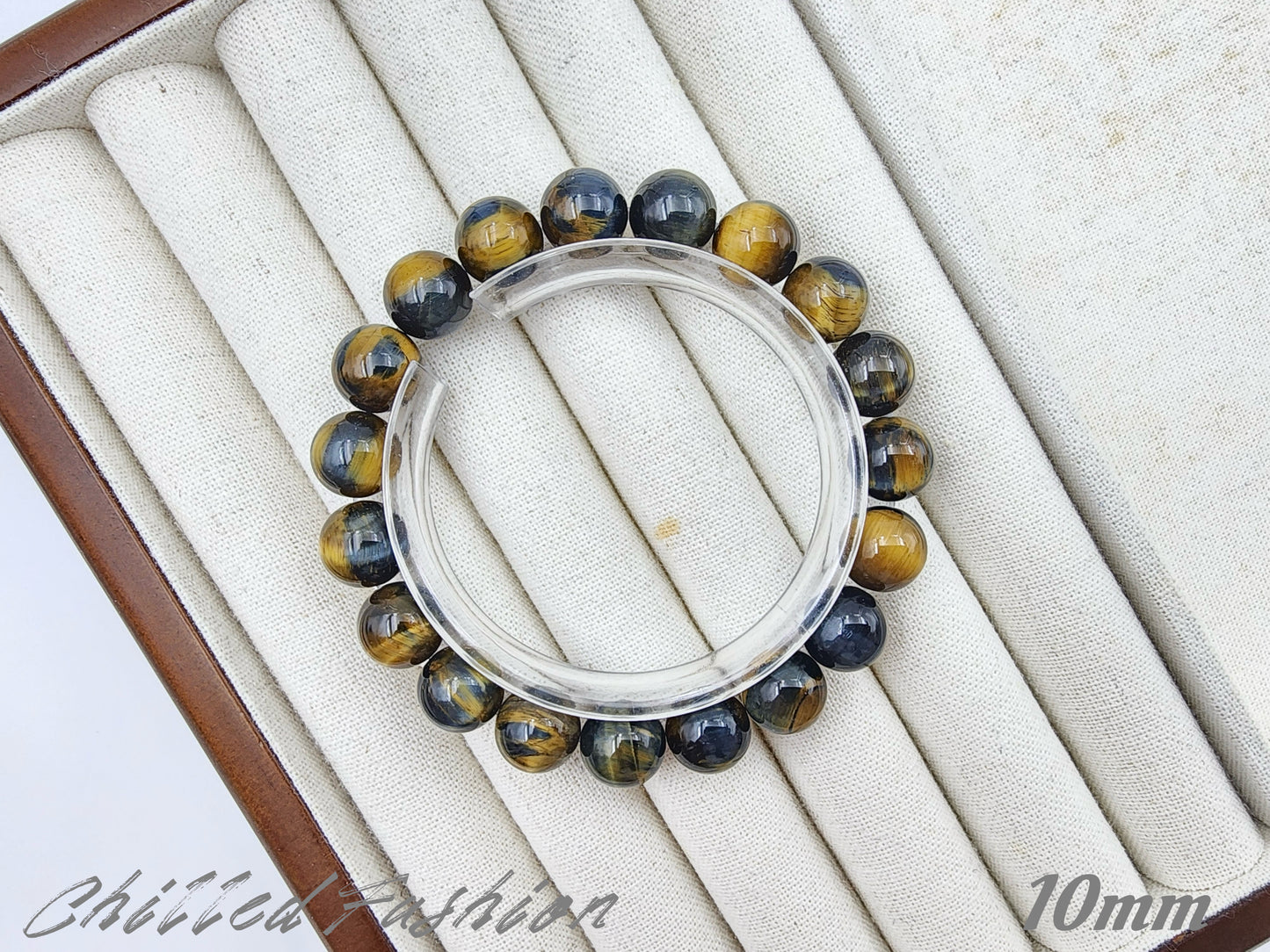 [Bracelet] Natural Golden Blue Tiger Eye Bracelet