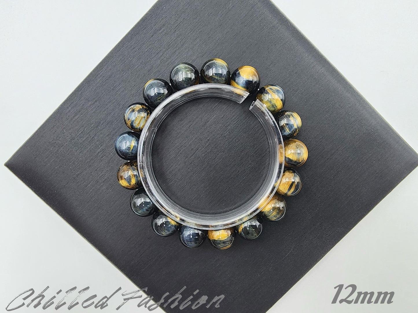[Bracelet] Natural Golden Blue Tiger Eye Bracelet