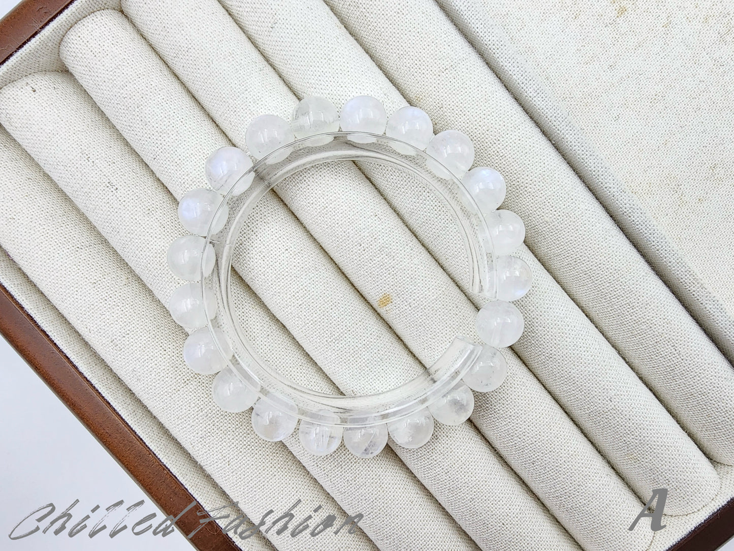 [Bracelet] 9mm Blue Moonstone Bracelet