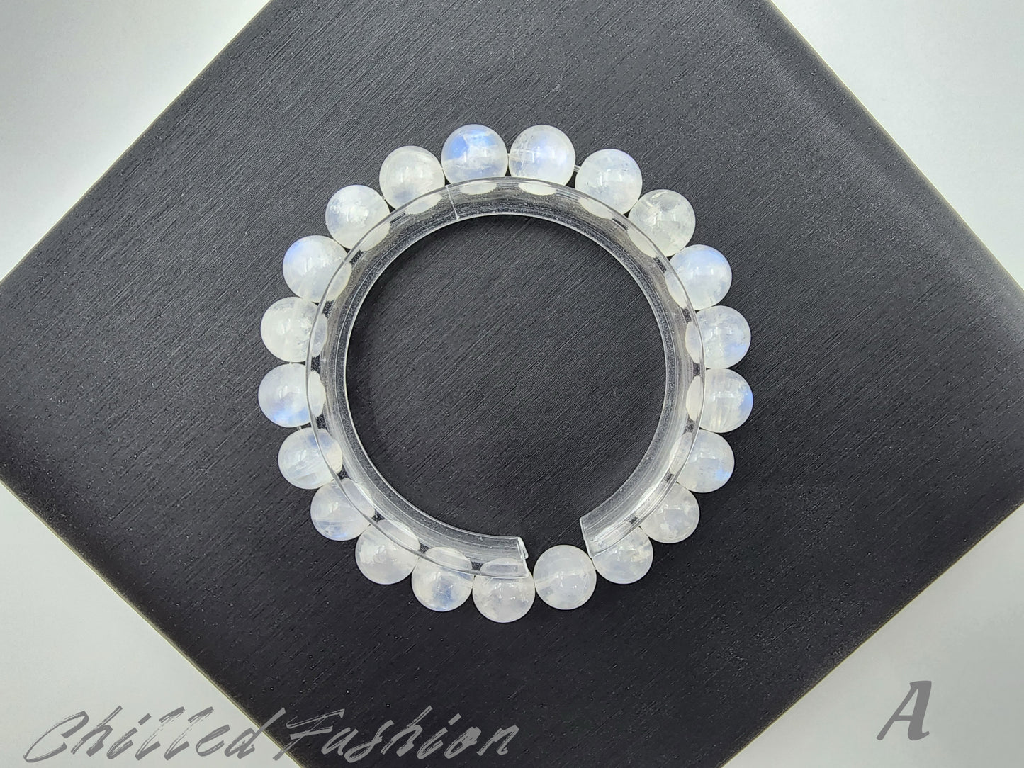 [Bracelet] 9mm Blue Moonstone Bracelet