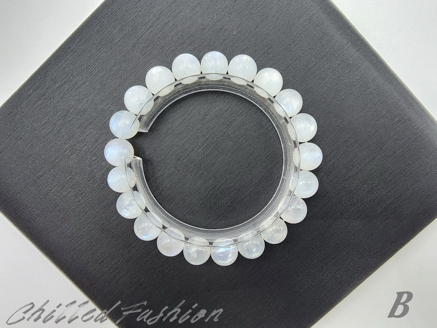 [Bracelet] 9mm Blue Moonstone Bracelet