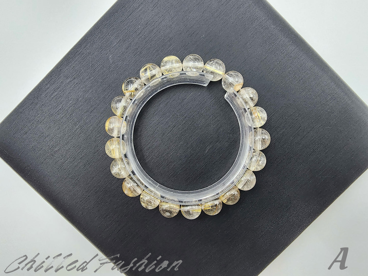 [Bracelet] 9mm Golden Rutilated Quartz Bracelet