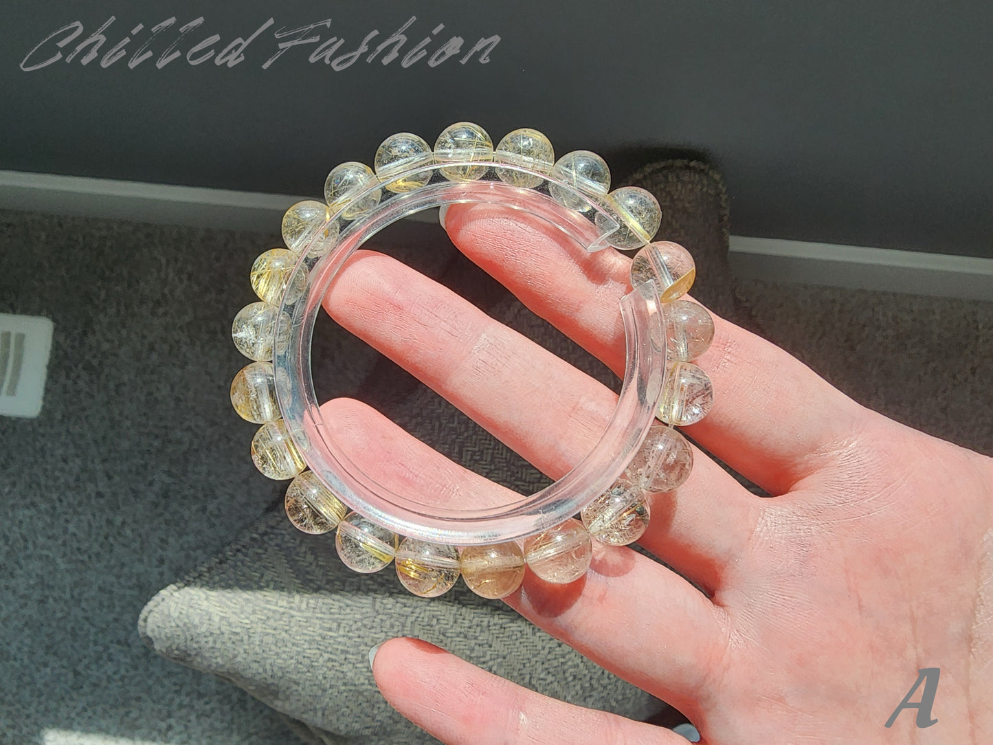 [Bracelet] 9mm Golden Rutilated Quartz Bracelet