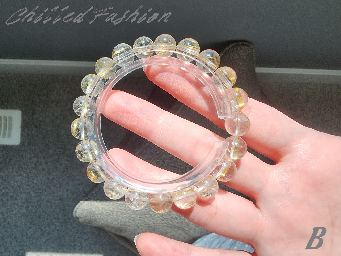 [Bracelet] 9mm Golden Rutilated Quartz Bracelet
