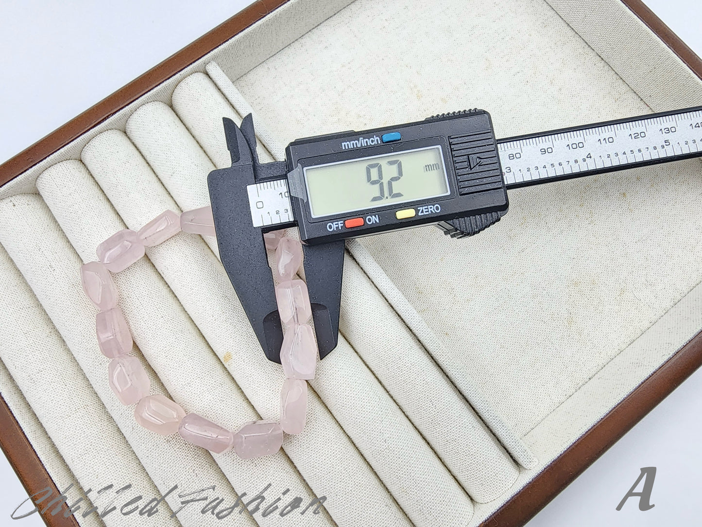 [Bracelet] Natural Grapefruit Pink Rose Quartz Bracelet