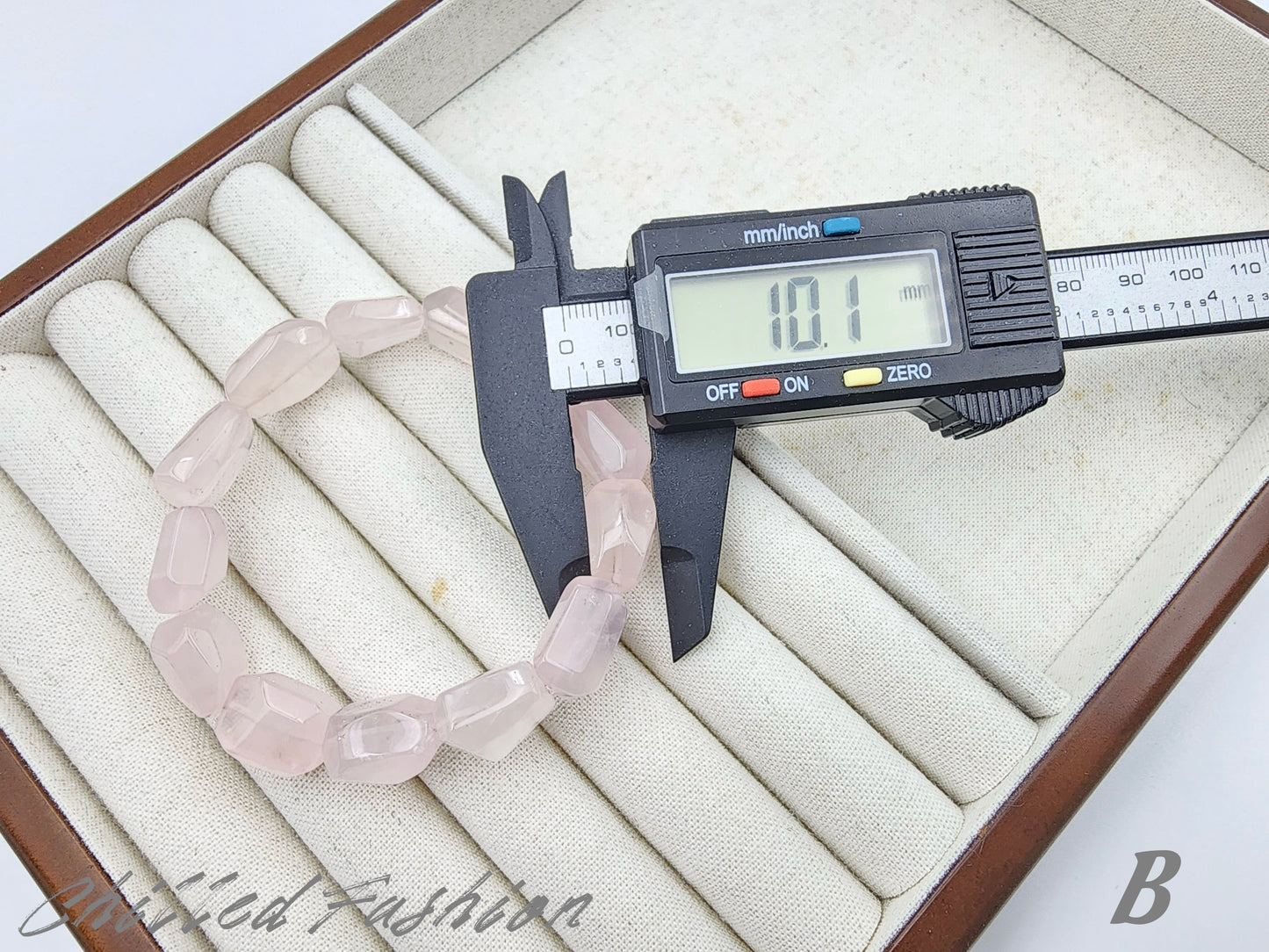 [Bracelet] Natural Grapefruit Pink Rose Quartz Bracelet