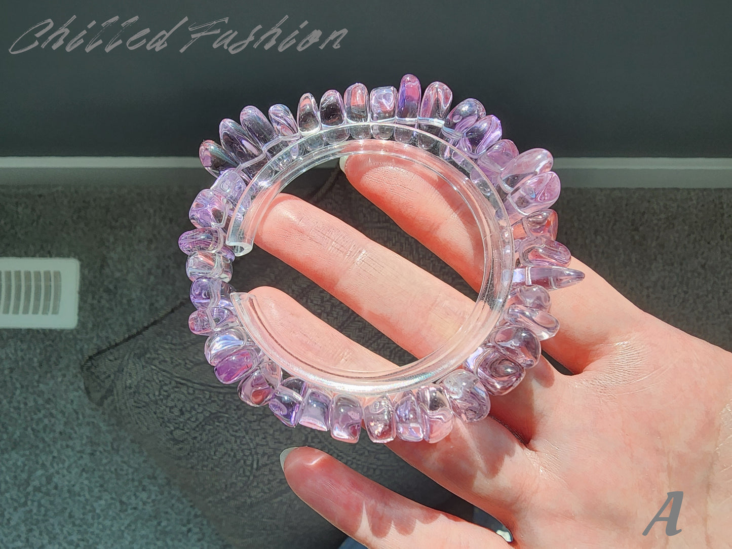 [Bracelet] Natural Bolivian Amethyst Chip Bracelet