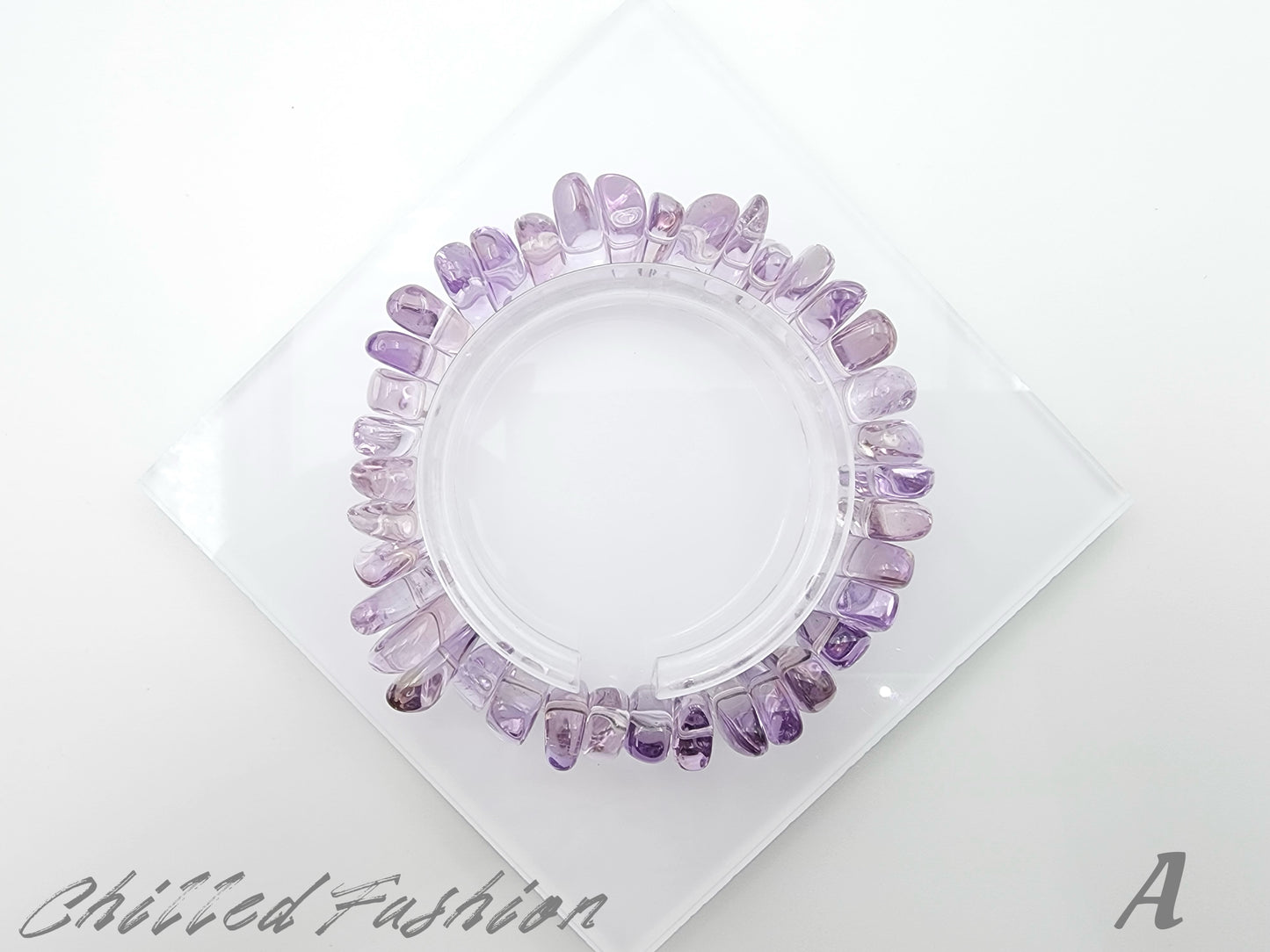 [Bracelet] Natural Bolivian Amethyst Chip Bracelet