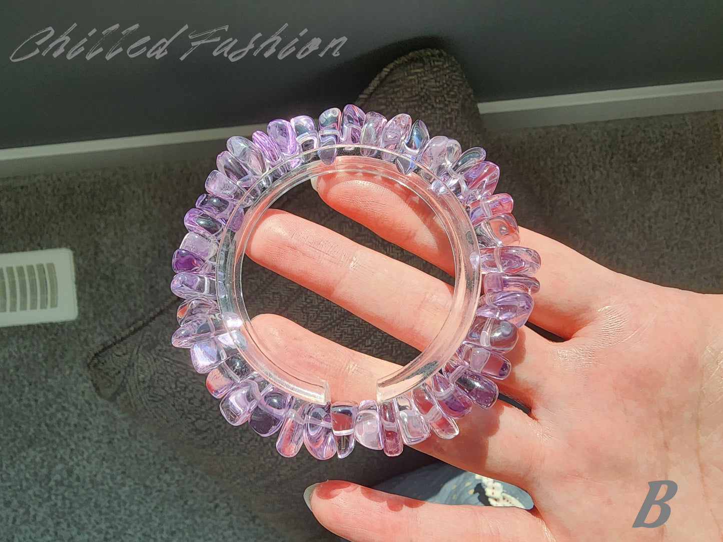 [Bracelet] Natural Bolivian Amethyst Chip Bracelet